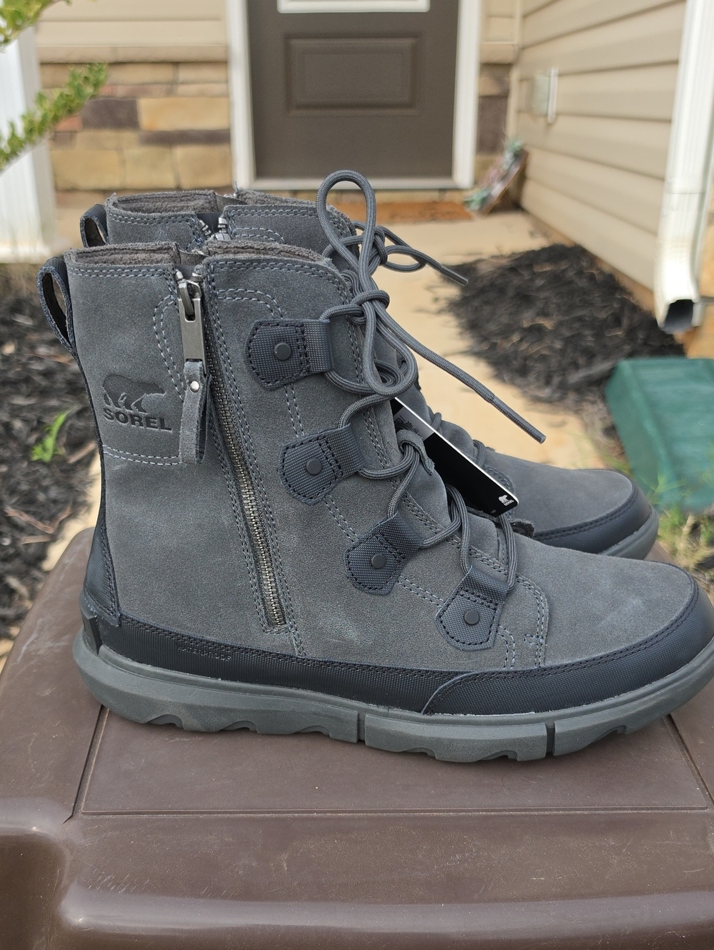 Sorel Men's Explorer Boot Dark Grey Gray Black Size 11.5 Insulated Waterproof